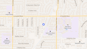 Map for Parkwood Place Apartments - Glendora, CA