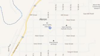 Map for Village Senior Apartments North - Akron, IA