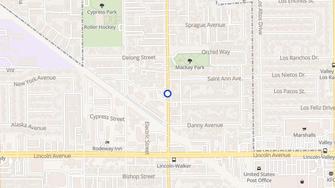 Map for Green Brook Apartments - Cypress, CA