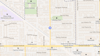 Map for Green Brook Apartments - Cypress, CA