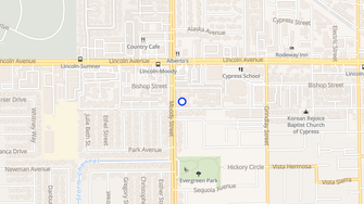 Map for Lincoln Moody Apartments - Cypress, CA