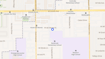 Map for Del Monte Apartments - Anaheim, CA