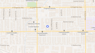 Map for Casa Commonwealth Apartments - Fullerton, CA