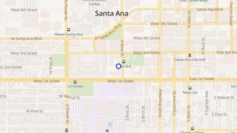 Map for Rosswood Villa Apartments - Santa Ana, CA