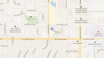 Map for Briarwood Apartments, The - Littleton, CO