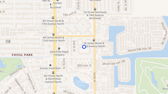 Map for Brookside Square Apartments - Saint Petersburg, FL