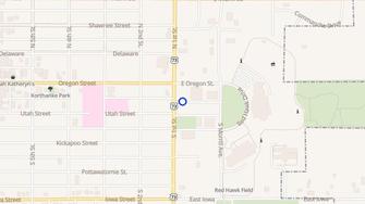 Map for Apache Apartments - Hiawatha, KS