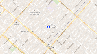 Map for 515 East Elmwood Apartments - Burbank, CA