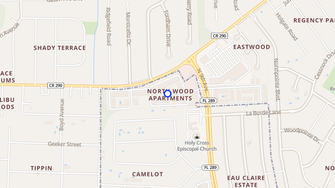 Map for Northwoods Apartments - Pensacola, FL