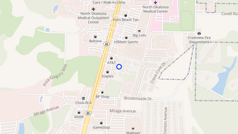 Map for Hillcrest Villa Apartments - Crestview, FL