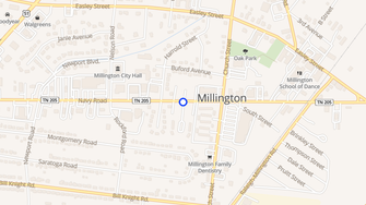 Map for Millington Oaks Apartments - Millington, TN