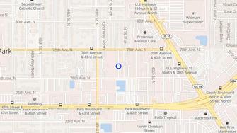 Map for Sawgrass Apartments - Pinellas Park, FL