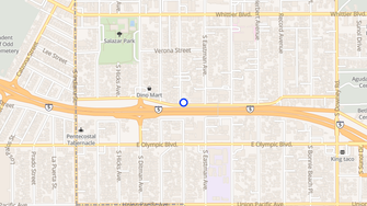 Map for Las Flores Apartments - Los Angeles, CA