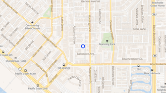 Map for 218 Chicago Avenue - Huntington Beach, CA