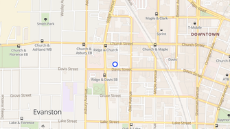Map for 1125 Davis St./ 1603-11 Ridge Ave. - Evanston, IL