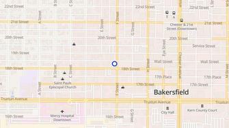 Map for The New Yorker Vintage Apartments - Bakersfield, CA