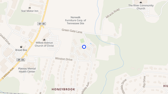 Map for Hampton Creek Apartments - Cookeville, TN