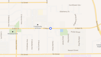 Map for Mountainview Garden Apartments - San Jacinto, CA