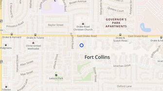 Map for Whispering Pines Apartments - Fort Collins, CO