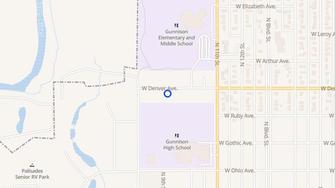 Map for Sunshine Apartments - Gunnison, CO