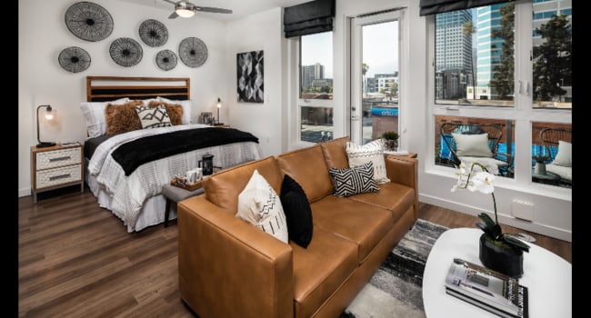 Studio Living Room | Next on Lex Apartments | Luxury Apartments in Glendale CA
