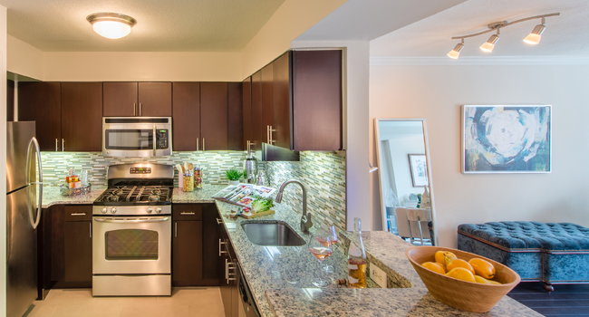 Westbrooke Place Model Kitchen and Living