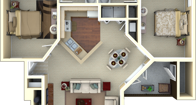 2 contemporary floor plan